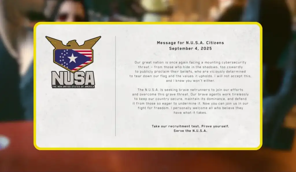 Cyberpunk 2077 - NUSA